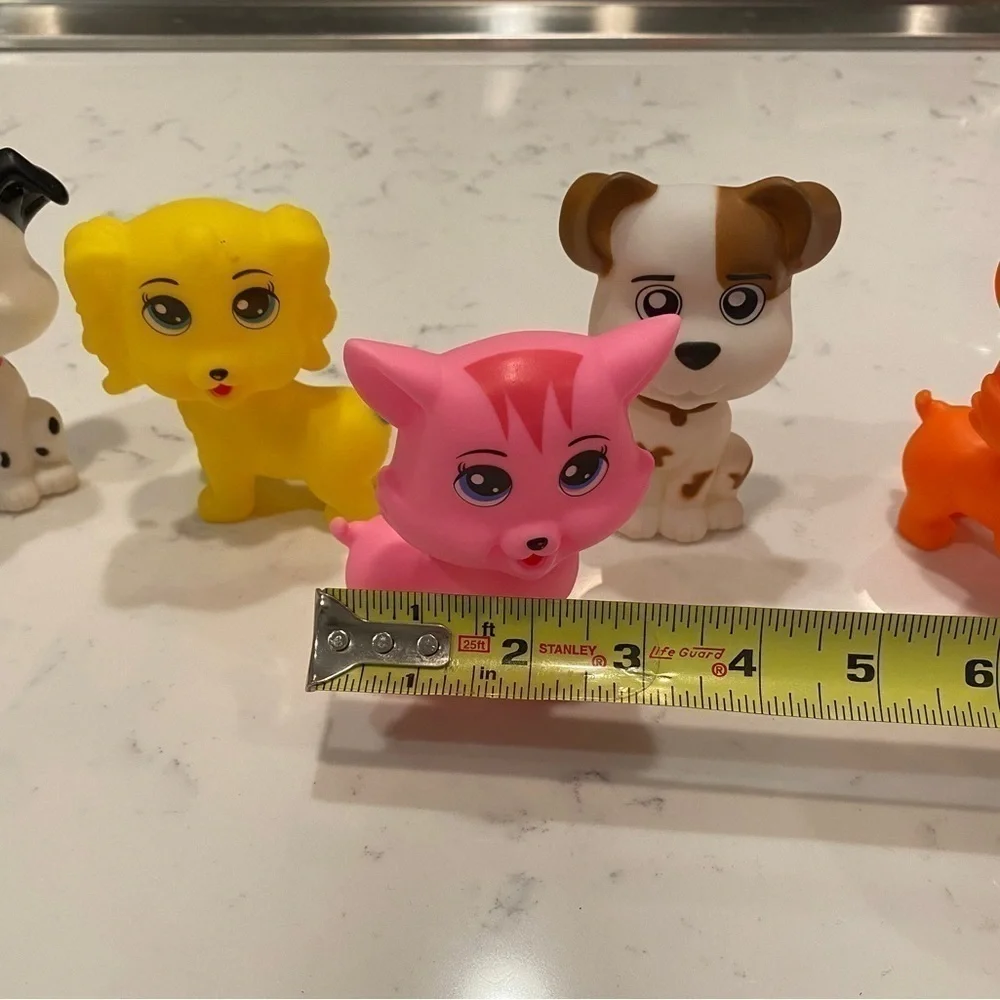 Dalmatian Dog Puppy & Two Other Puppies & Two Cat Figures Toy Figurine Animals
